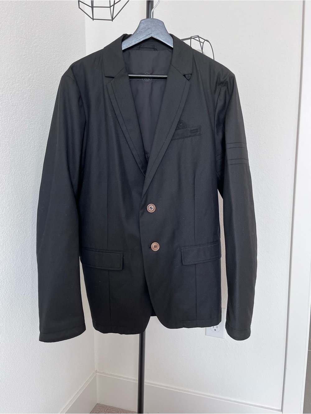 Diesel Men's Black Two-Button Casual Blazer